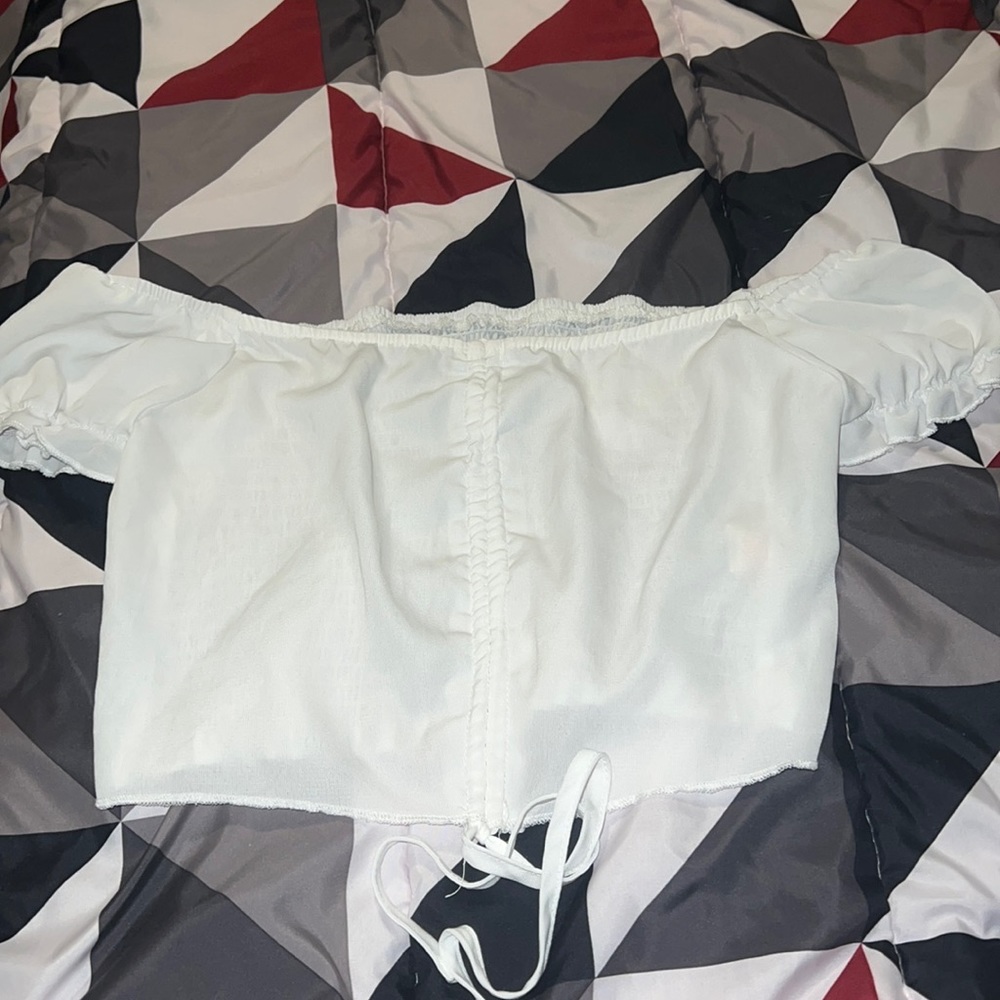 White crop top